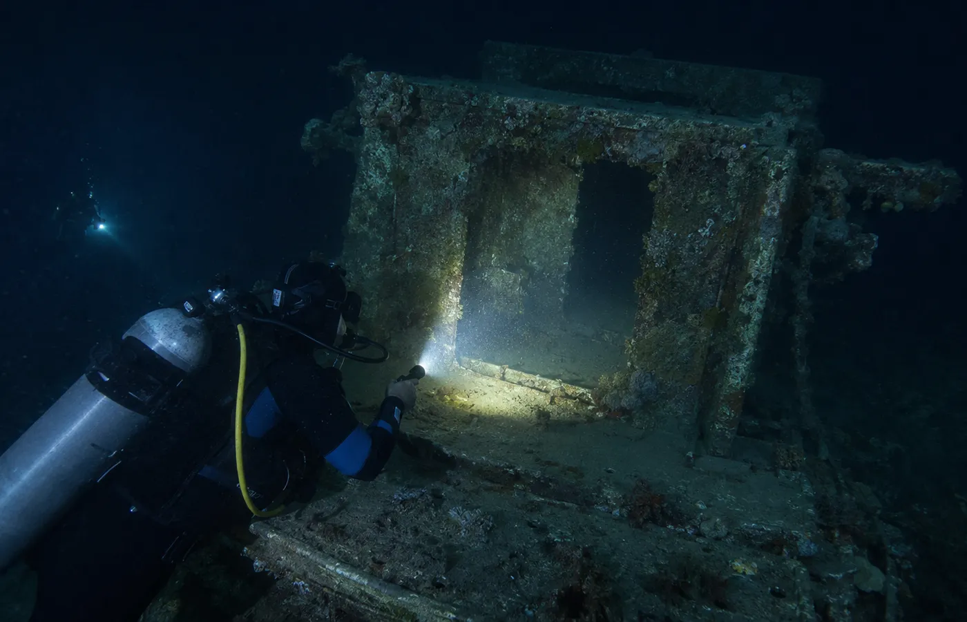 Night diving photos in Hurghada